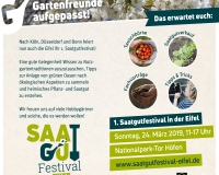 1. Saatgutfestival in der Eifel, Sonntag, 24. März 2019 von 11-17Uhr im Nationalparktor Höfen